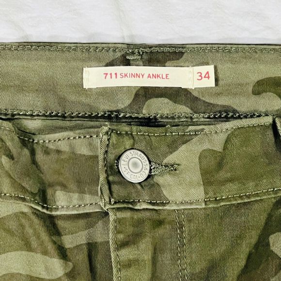 Sexy Plus Levi Signature 711 Skinny Ankle Camo Army Stretch Jegging Jeans 16 - Picture 7 of 11